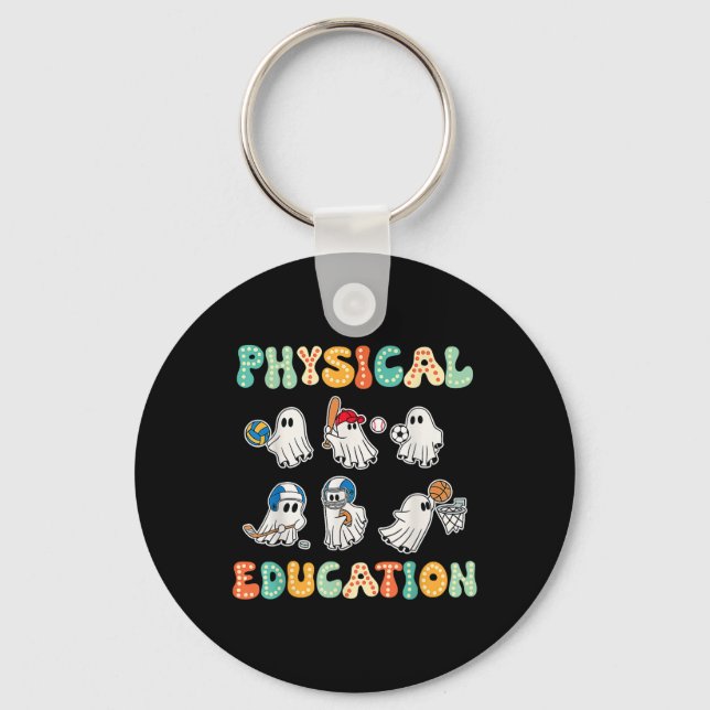 Physical Education Halloween Ghosts Gift For Spook Keychain (Front)