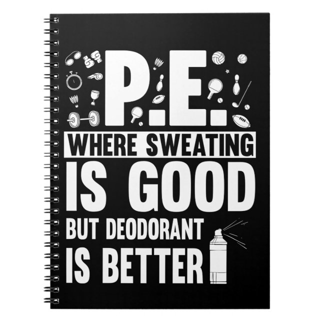 Physical Education PE Teacher Joke Notebook (Front)
