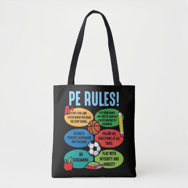 Physical Education Teacher PE sport Educator Tote Bag (Front)