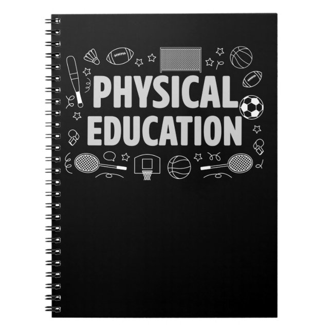 Physical Education Teacher Sports PE Teaching Notebook (Front)