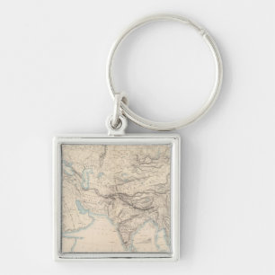 Physical Europe & Asia Keychain