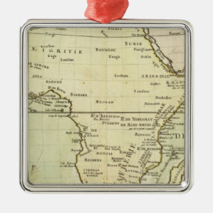 Physical map of Africa Metal Ornament