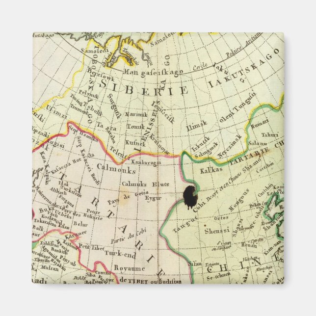 Physical map of Asia Magnet (Front)