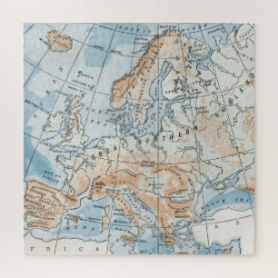 Physical Map of Europe (1916) Jigsaw Puzzle