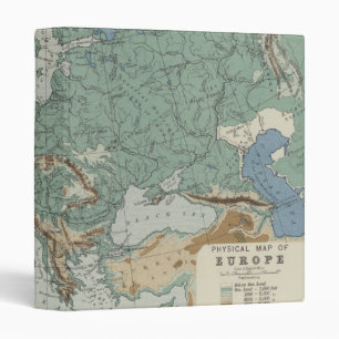 Physical Map of Europe Binder