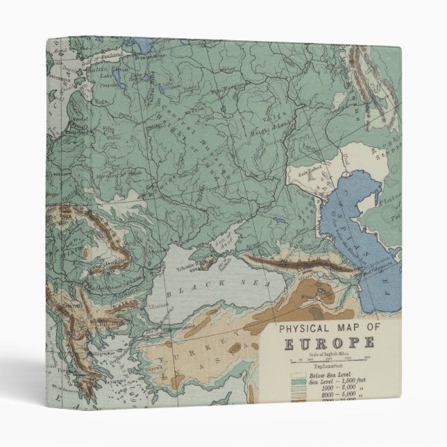 Physical Map of Europe Binder (Front/Spine)