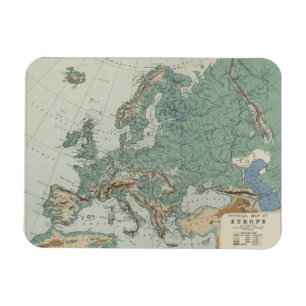 Physical Map of Europe Magnet