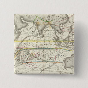 Physical Map of Indian seas 2 Inch Square Button