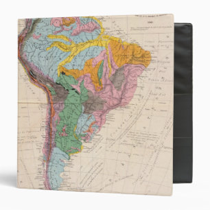 Physical Map of South America Binder