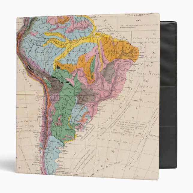 Physical Map of South America Binder (Front/Inside)