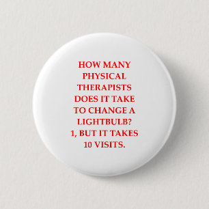 physical therapist 2 inch round button