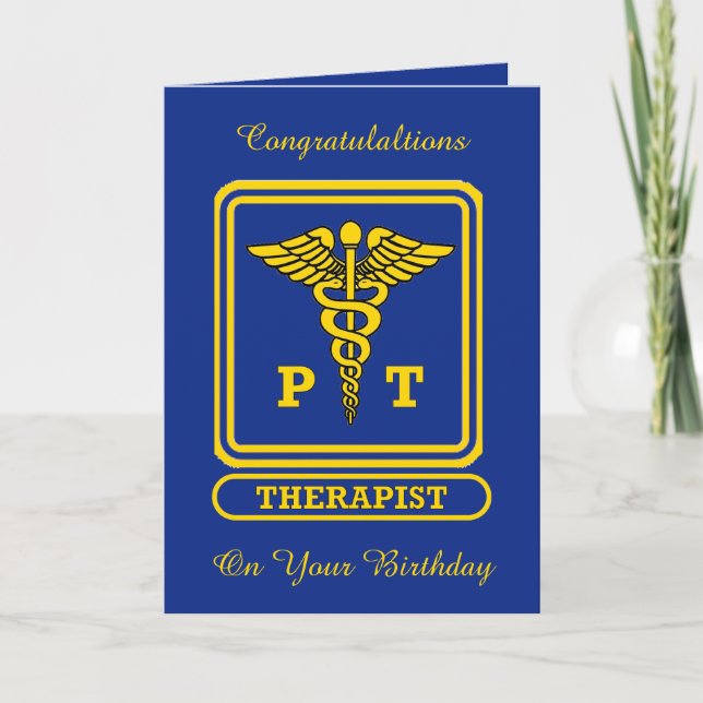 Physical Therapist Birthday Card (Front)
