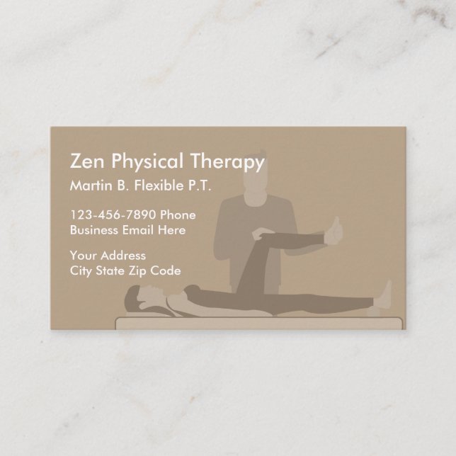 Physical Therapist Business Cards (Front)