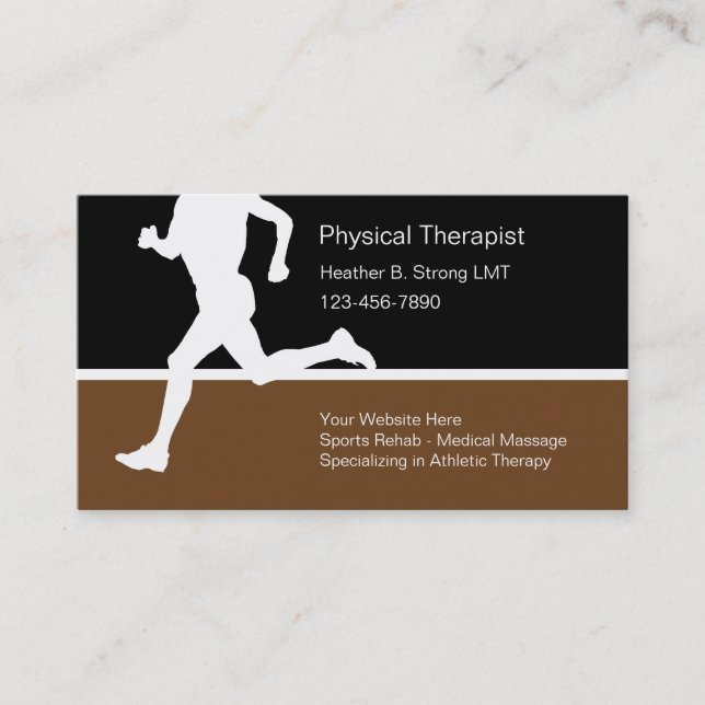 Physical Therapist Business Cards (Front)