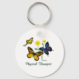 Physical Therapist Butterflies Keychain