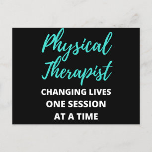 Physical Therapist Changing Lives One Session Holiday Postcard