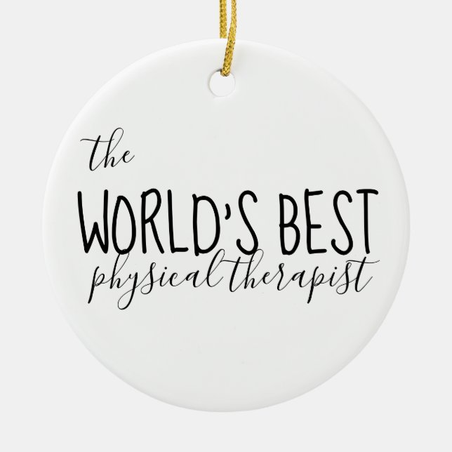Physical Therapist, DPT, PT Gifts, DPT Ceramic Ornament (Front)