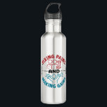 Physical Therapist Fixing Pains and Making Gains 710 Ml Water Bottle<br><div class="desc">This funny physical therapy design is perfect for a physical therapist, PT or physical therapist assistant. The artwork with a funny saying is a great appreciation idea for National Physical Therapy Month.</div>