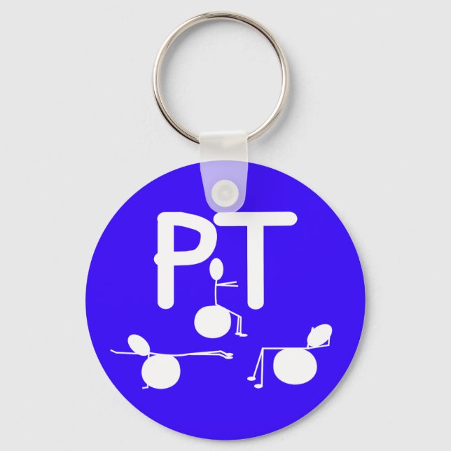 Physical Therapist Gifts Unique Graphics Keychain (Front)