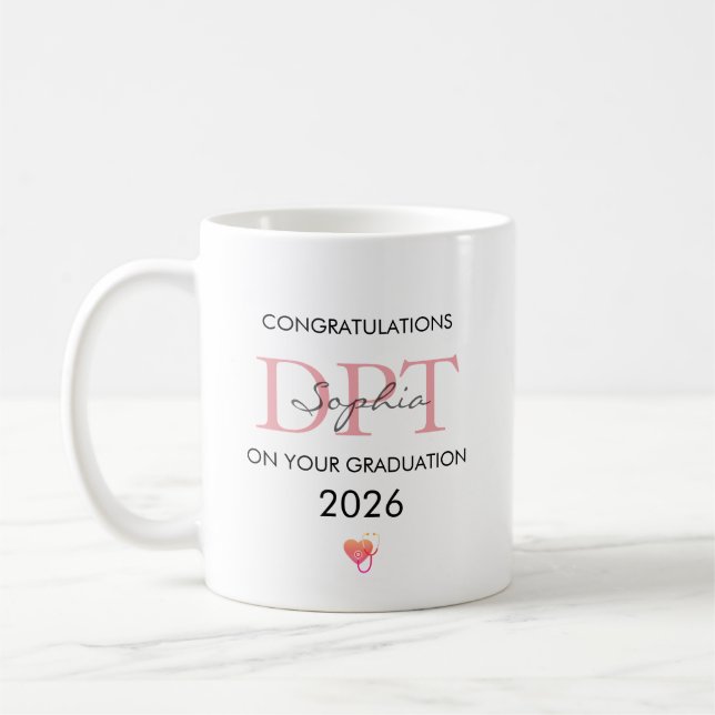Physical Therapist Graduation Personalized Class o Coffee Mug (Left)