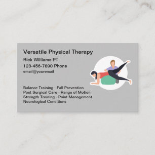 Physical Therapist Medical Business Cards