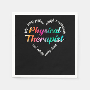 Physical Therapist Physical Therapist Heart Word C Napkin