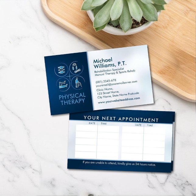 Physical therapist - Physiotherapy  Business Card (Creator Uploaded)