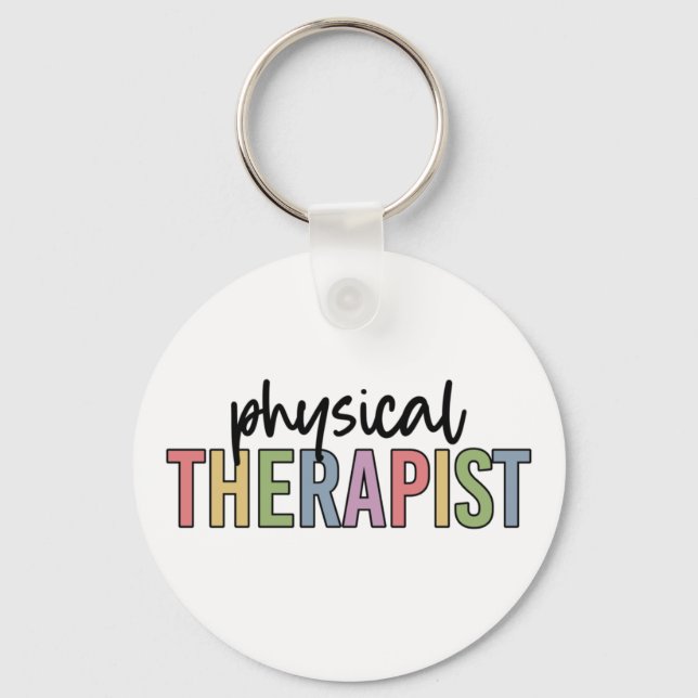Physical Therapist PT Graduate Physiotherapy Keychain (Front)