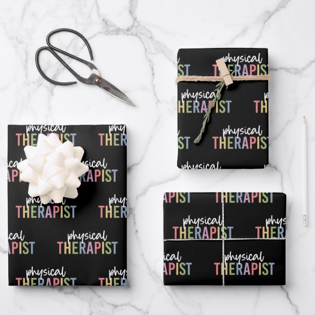 Physical Therapist PT Graduate Physiotherapy Wrapping Paper Sheet (Front)