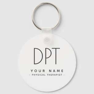 Physical Therapist PT Modern Minimalist Keychain