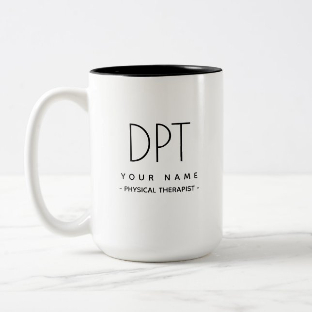 Physical Therapist PT Modern Minimalist Mug (Left)