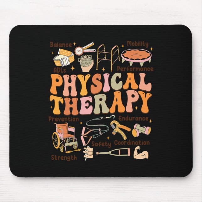 Physical Therapist Pt Pta Fall Thanksgiving Physic Mouse Pad (Front)