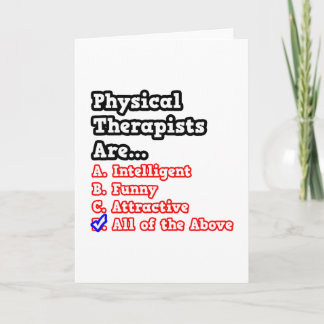 Physical Therapist Quiz...Joke Card