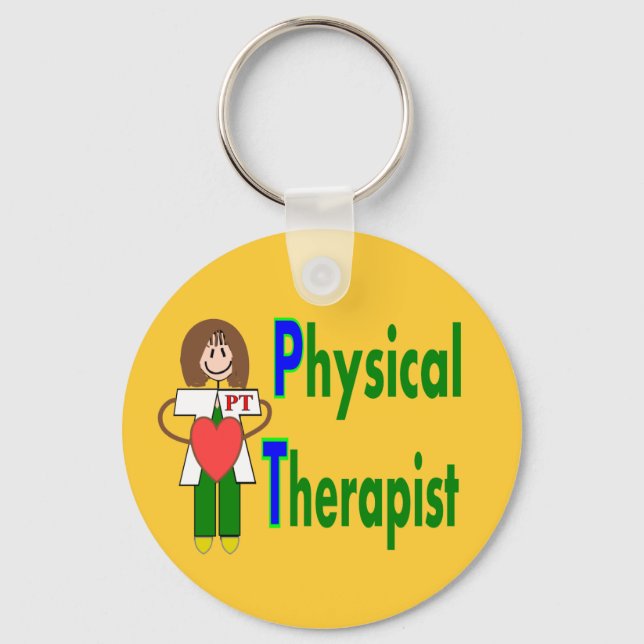 Physical Therapist T-shirts and Gifts Keychain (Front)
