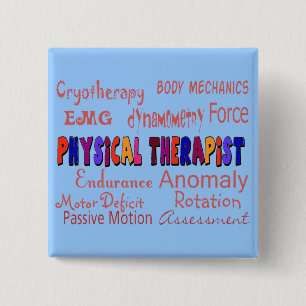 Physical Therapist Terminology Gifts 2 Inch Square Button