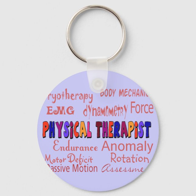 Physical Therapist Terminology Gifts Keychain (Front)
