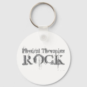 Physical Therapists Rock Keychain