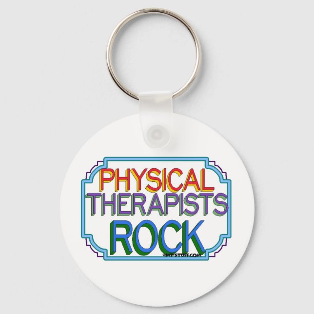 Physical Therapists Rock Keychain (Front)