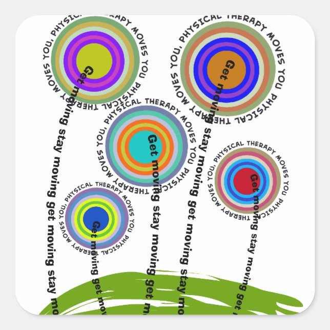 Physical Therapy Artsy Gifts Square Sticker (Front)