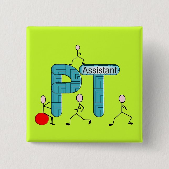 Physical Therapy Assistant Gifts 2 Inch Square Button (Front)