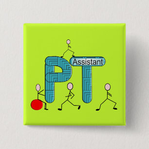 Physical Therapy Assistant Gifts 2 Inch Square Button