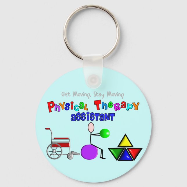 Physical Therapy Assistant Gifts Unique Graphics Keychain (Front)