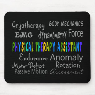 Physical Therapy Assistant "Terminology" Design Mouse Pad