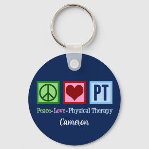 Physical Therapy Blue Custom Keychain