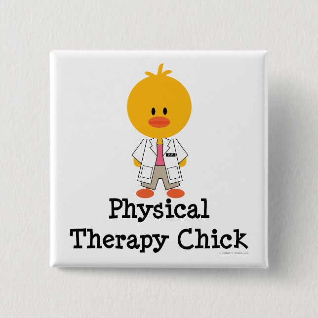 Physical Therapy Chick Button (Front)