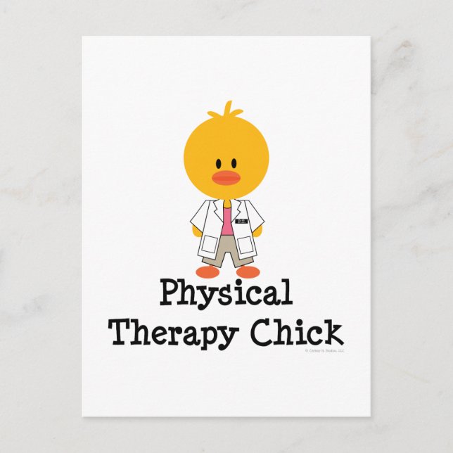 Physical Therapy Chick Postcard (Front)