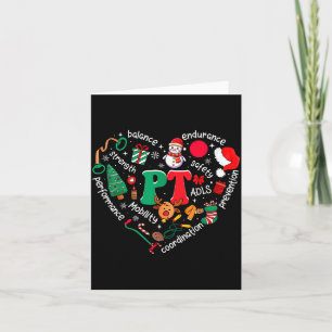 Physical Therapy Christmas Heart Pt Therast Xmas M Card