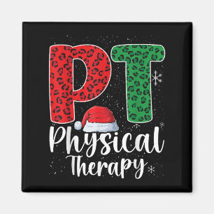 Physical Therapy Christmas Santa Hat Pt Therapist  Magnet