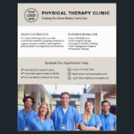 Physical Therapy Clinic Logo QR Neutral Beige Flyer<br><div class="desc">Professional physical therapy flyer with front-side space for logo, photo, services, key information, and contact details. The back features a QR code to help patients stay connected, along with replaceable social media icons. Ideal for promoting services with a clean, trustworthy layout. Visit the store for more coordinated business marketing designs....</div>