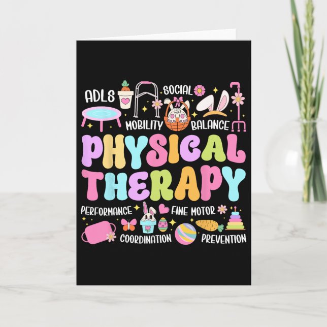 Physical Therapy Easter Bunny Physical Therapist E Card (Front)